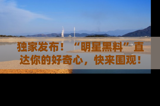 独家发布！“明星黑料”直达你的好奇心，快来围观！