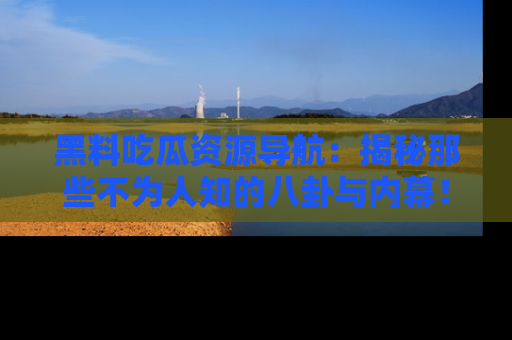 黑料吃瓜资源导航：揭秘那些不为人知的八卦与内幕！