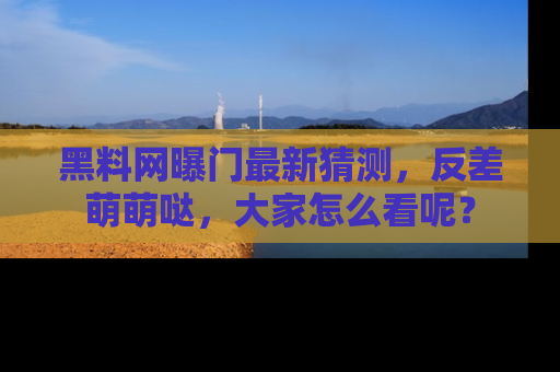 黑料网曝门最新猜测，反差萌萌哒，大家怎么看呢？