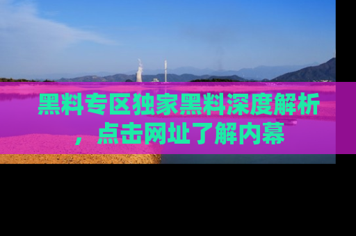 黑料专区独家黑料深度解析，点击网址了解内幕