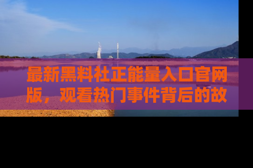 最新黑料社正能量入口官网版,观看热门事件背后的故事